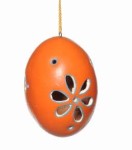 Jajko wielkanocne ceramiczne pomarańczowe wiszące Fairtrade